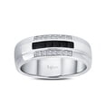thumbnail image 1 of Lafonn Men's Sterling Silver Platinum Plated Simulated Diamond Rings (0.74 CTTW), 1 of 5