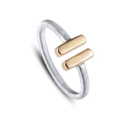 Lafonn Milano Sterling Silver 2-Tone Plated No Stone Ring  CTTW