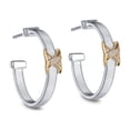 thumbnail image 1 of Lafonn Milano Sterling Silver 2-Tone Plated Simulated Diamond Earrings (0.1 CTTW), 1 of 5