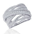 thumbnail image 1 of Lafonn Pave Glam Sterling Silver Platinum Plated Lassire Simulated Diamond Ring (2.37 CTTW), 1 of 5