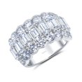 thumbnail image 1 of Lafonn Red Carpet Sterling Silver Platinum Plated Simulated Diamond Ring (9.28 CTTW), 1 of 5