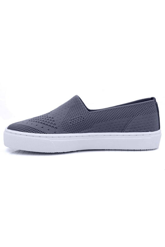 Laforst Jazz 3160 Womens Synthetic Slip Resistant Server Waitress Slip On Flats Pewter