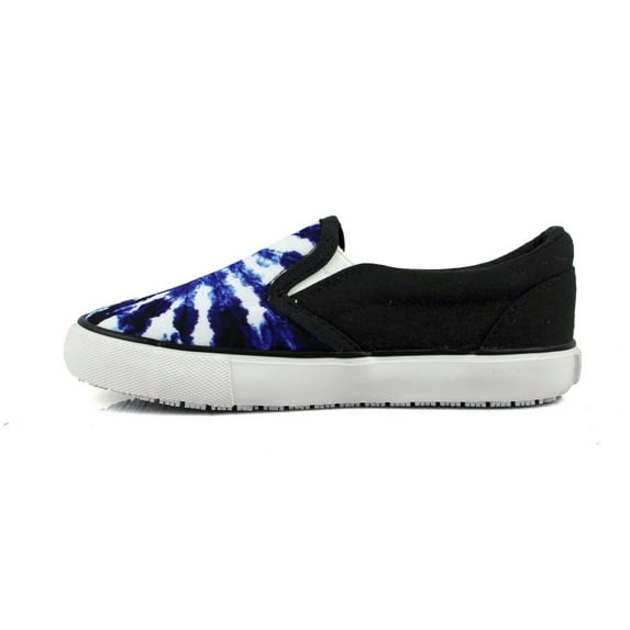 Laforst Kids Canvas Slip Resistant Fashion Slip On Sneakers Black Navy Tie Dye