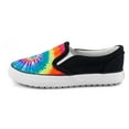 thumbnail image 1 of Laforst Kids Canvas Slip Resistant Fashion Slip On Sneakers Orange Green Tie Dye, 1 of 8