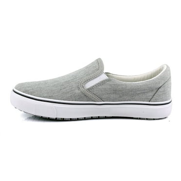 Laforst Nextgen Womens Sunbrella Slip Resistant Waitress Server Slip On Flat Grey