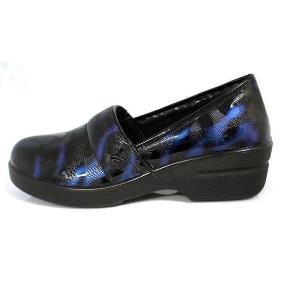 Laforst Women's Manmade Printed Upper Non-Slippery Clogs Blue
