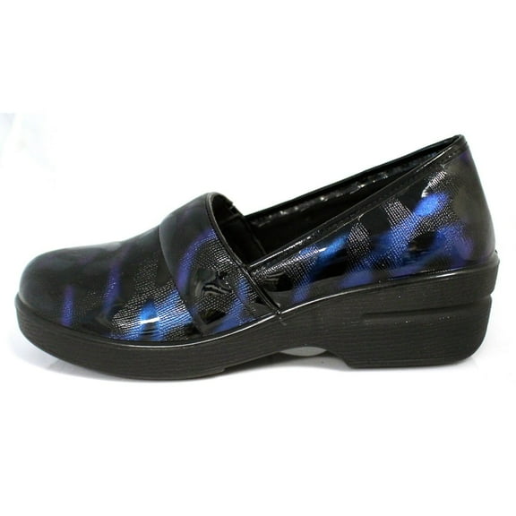 Laforst Women's Manmade Printed Upper Non-Slippery Clogs Blue