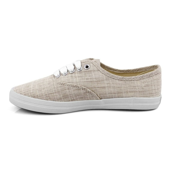 Laforst Womens CVO Lace Up Slip On Low Top Fashion Sneaker Khaki