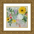 thumbnail image 1 of Lafrate, Sandra 26x26 Gold Ornate Wood Framed with Double Matting Museum Art Print Titled - Floral Burst II, 1 of 4