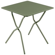 Lafuma Balcony II Colorblock Square Steel Folding Outdoor Patio Table, Moss