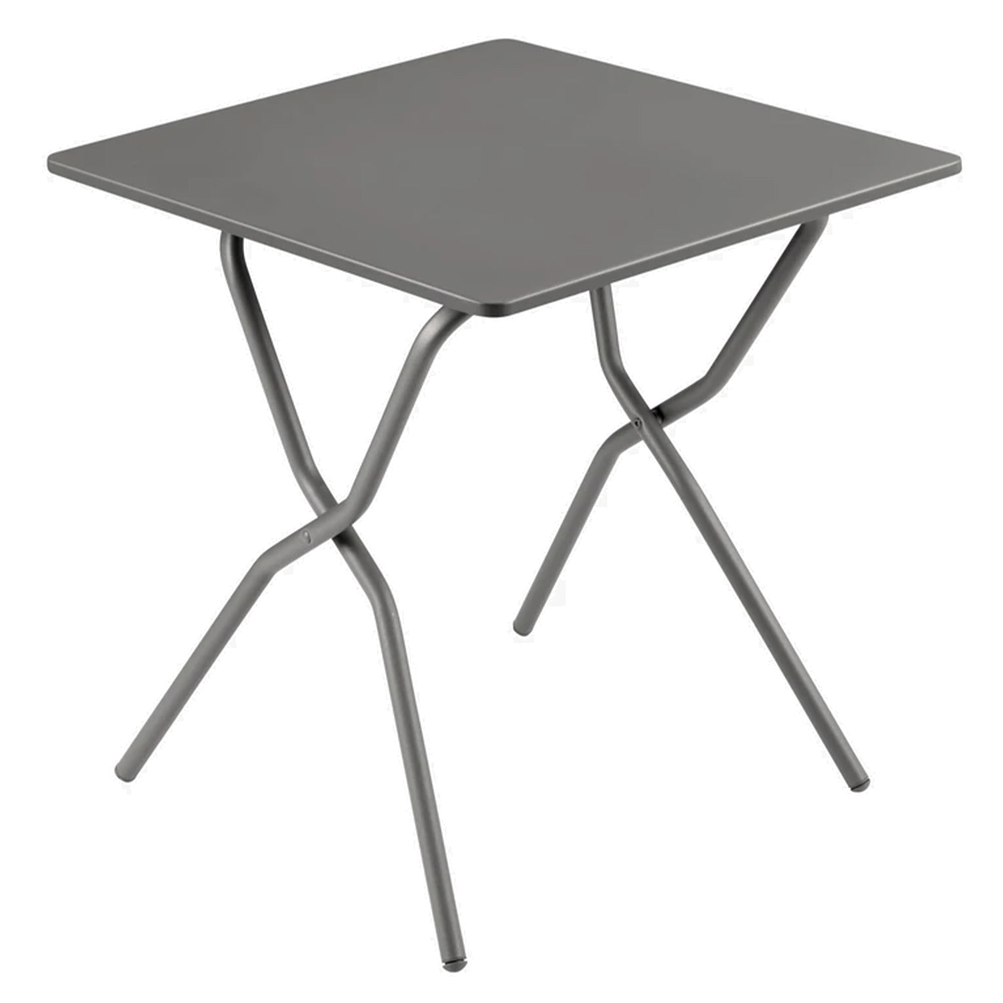 Titanium Gray Galvanized Steel Rectangular Folding Table