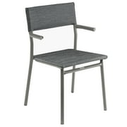 Lafuma Batyline Duo ORON Outdoor Armchair, Titanium/Obsidian Set of 2