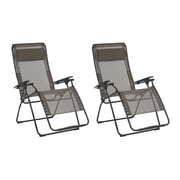 Lafuma Futura Batyline XL Series Outdoor Relaxation Chair, Graphite 2 Pack