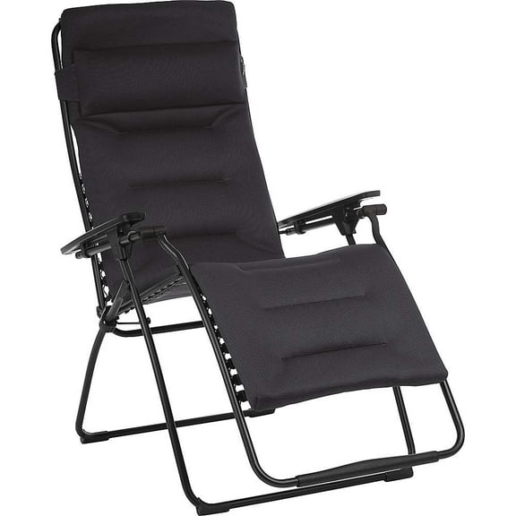 Lafuma Futura XL Air Comfort Series Outdoor Zero Gravity Lounge Chair, Black