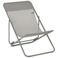 thumbnail image 1 of Lafuma Maxi Transat Colorblock Foldable Reclining Deck Chair, Gray (2 Pack), 1 of 7