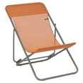 thumbnail image 1 of Lafuma Maxi Transat Colorblock Foldable Reclining Sling Deck Chair, Clementine, 1 of 5