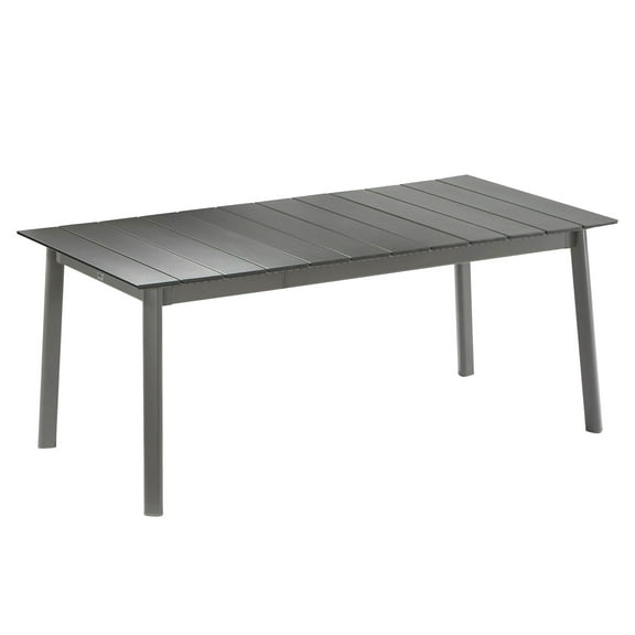 Lafuma ORON Extendable 10 Person Outdoor Aluminum Garden Table, Titanium