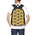 thumbnail image 1 of Lafuoo 90s Audio Tape Pattern Large Capacity Backpack, Durable Adjustable Straps Campus, Travel, Work Computer Backpack, Unisex-One Size, 1 of 7