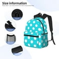 thumbnail image 1 of Lafuoo Aqua And White Polka Dot Pattern Casual Backpack, Large Capacity Adjustable Shoulder Strap Computer Backpack, Unisex, Suitable for Campus, Business,Travel-One Size, 1 of 6