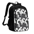 thumbnail image 1 of Lafuoo Black And White Sheeps Pattern USB Backpack, Multi-Pocket Laptop Backpack, Unisex Travel Backpack for Office, Work-One Size, 1 of 7