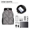 thumbnail image 1 of Lafuoo Black White Stripes Pattern Single-sided Backpack, Waterproof with Computer Compartment, Suitable for Business, Travel, Sports-One Size, 1 of 6