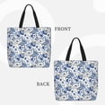 thumbnail image 1 of Lafuoo Blue Paisley Pattern Single Shoulder Convenience Bag, Large Capacity Zippered Handbag for Shopping, Unisex-One Size, 1 of 7