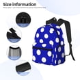 thumbnail image 1 of Lafuoo Blue And White Polka Dot Pattern Casual Backpack, Large Capacity Adjustable Shoulder Strap Computer Backpack, Unisex, Suitable for Campus, Business,Travel-One Size, 1 of 6