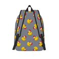 thumbnail image 1 of Lafuoo Christmas hat duck Pattern Canvas Backpack, Zipper Laptop Backpack Travel Bag Sports Bag Unisex-Medium, 1 of 5