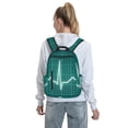 thumbnail image 1 of Lafuoo ECG Wave Pattern Lightweight Backpack, Wear-resistant Multi-pocket Travel Backpack, Suitable for Work, Campus, Mountaineering, Unisex-One Size, 1 of 7