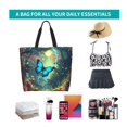 thumbnail image 1 of Lafuoo Enchanted Forest Butterfly A Pattern Single-Shoulder Shopping Bag, Hand-Held Storage Bag Suitable for Work and School, Unisex-One Size, 1 of 7