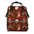 thumbnail image 1 of Lafuoo Fire Extinguisher Pattern Multifunctional Mommy Backpack, Large Capacity Multi-pocket Waterproof Backpack, Suitable for Women to Travel, Shopping-One Size, 1 of 6