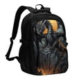 thumbnail image 1 of Lafuoo Full Moon Black Dragon Pattern USB Backpack, Multi-Pocket Laptop Backpack, Unisex Travel Backpack for Office, Work-One Size, 1 of 7
