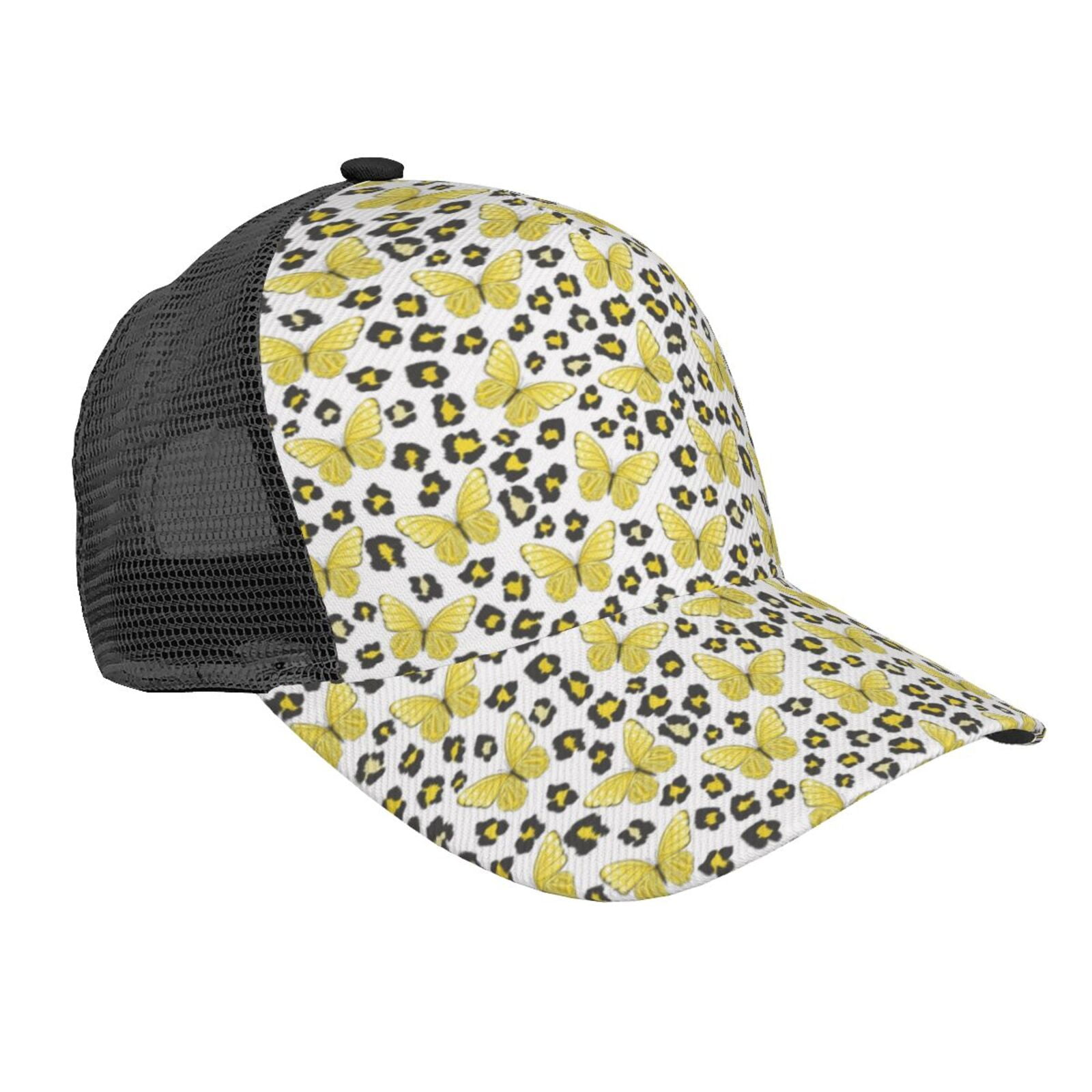 Lafuoo Leopard And Butterfly Pattern Baseball Cap,Adjustable Sports ...