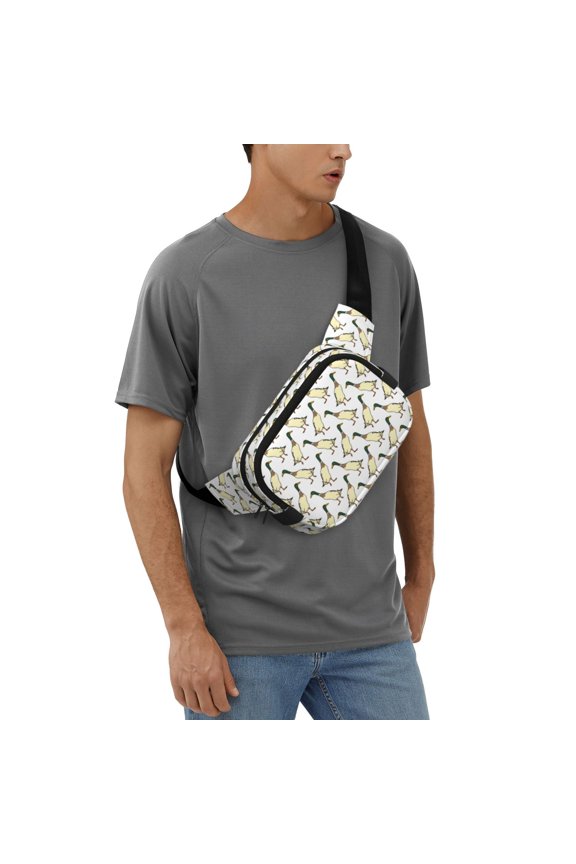 Mallard Ducks Pattern Square Double Layer Waist Bag, Adjustable Buckle Bag Accessories for Men and Women-One Size