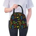 thumbnail image 1 of Lafuoo Pixel Game Pattern Large Portable Insulated Lunch Bag, Waterproof Zipper Insulated Lunch Bag for Men and Women-One Size, 1 of 7