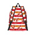thumbnail image 1 of Lafuoo Red Lobster Pattern Canvas Backpack, Zipper Laptop Backpack Travel Bag Sports Bag Unisex-Medium, 1 of 5