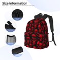 thumbnail image 1 of Lafuoo Red Skulls Pattern Casual Backpack, Large Capacity Adjustable Shoulder Strap Computer Backpack, Unisex, Suitable for Campus, Business,Travel-One Size, 1 of 6