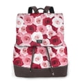 thumbnail image 1 of Lafuoo Rose Pattern Leather Backpack, Adjustable Backpack Suitable for School Work, Suitable for Adults, Men, Women and Teenagers-One Size, 1 of 4