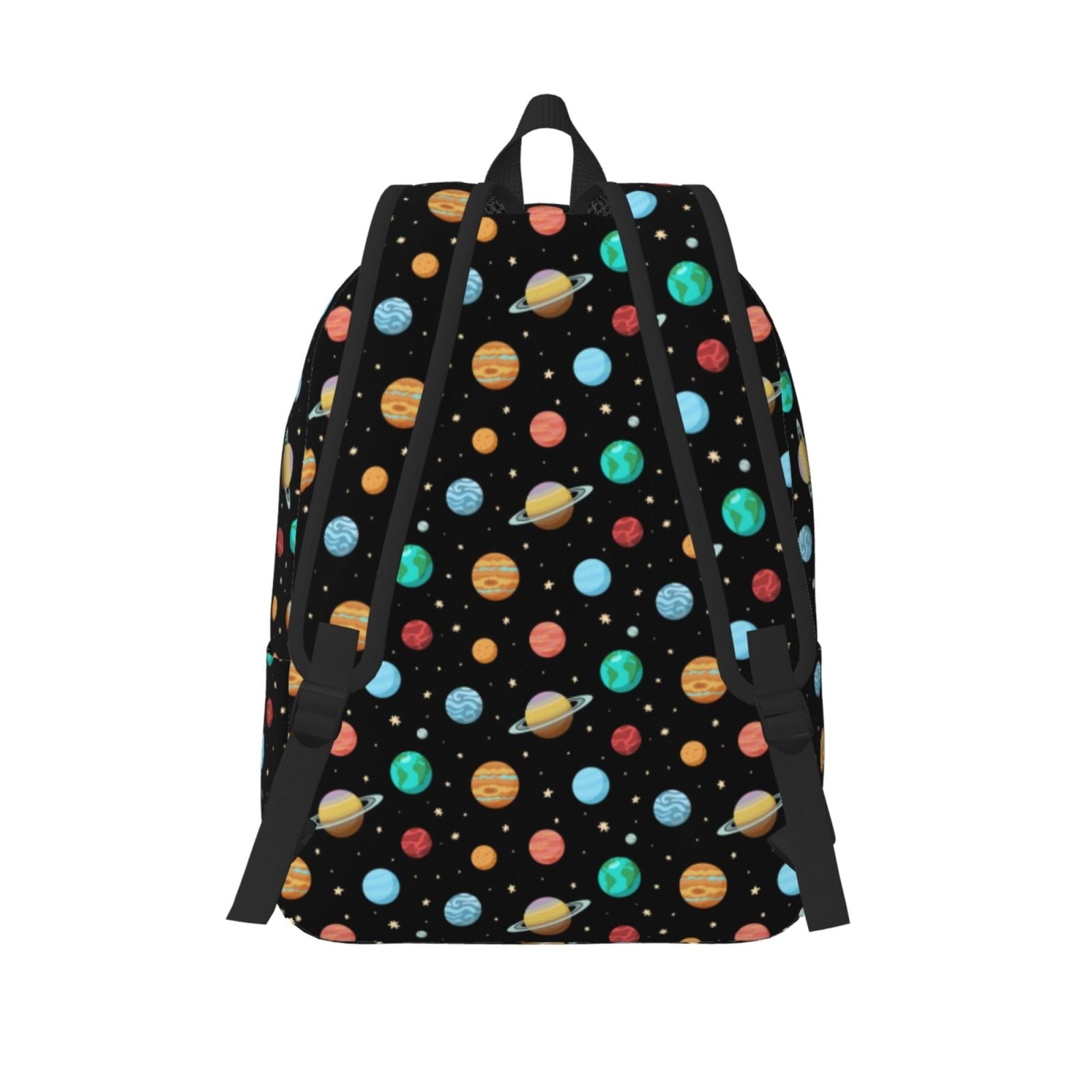 Lafuoo Solar System Planets Space Pattern Canvas Backpack, Zipper ...