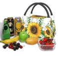 thumbnail image 1 of Lafuoo Sunflowers (2) Pattern Portable Aluminum Film Insulated Refrigerated Lunch Bag, Zippered Cooler Bag/Hot Bag for Food and Beverag-One Size, 1 of 7
