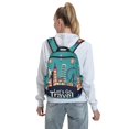 thumbnail image 1 of Lafuoo Let's go Travel Pattern Lightweight Backpack, Wear-resistant Multi-pocket Travel Backpack, Suitable for Work, Campus, Mountaineering, Unisex-One Size, 1 of 7