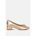 thumbnail image 1 of Laga Metallic Low Block Heel Ballerinas, 1 of 11