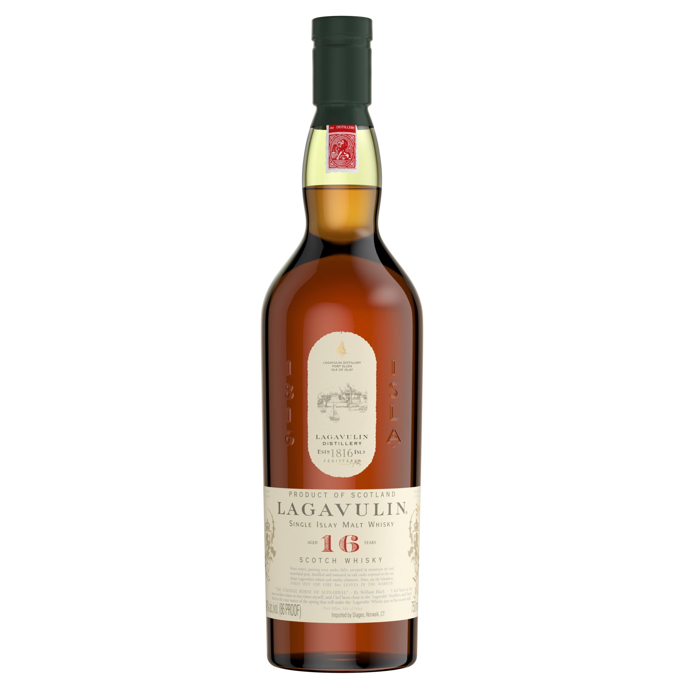 Lagavulin 16 Year Old Islay Single Malt Scotch Whisky, 750
