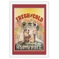 thumbnail image 1 of Lager Beer - Fresh & Cold Direct from the North Pole - Vintage Advertising Poster c.1877 - Fine Art Rolled Canvas Print (Unframed) 27in x 40in, 1 of 4
