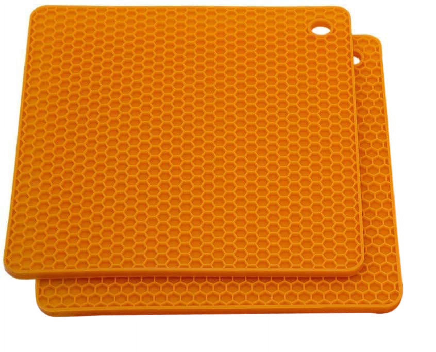 Lagntuo Silicone Hot Pot Holder Trivet Mat 7.5inch Red 2Pack