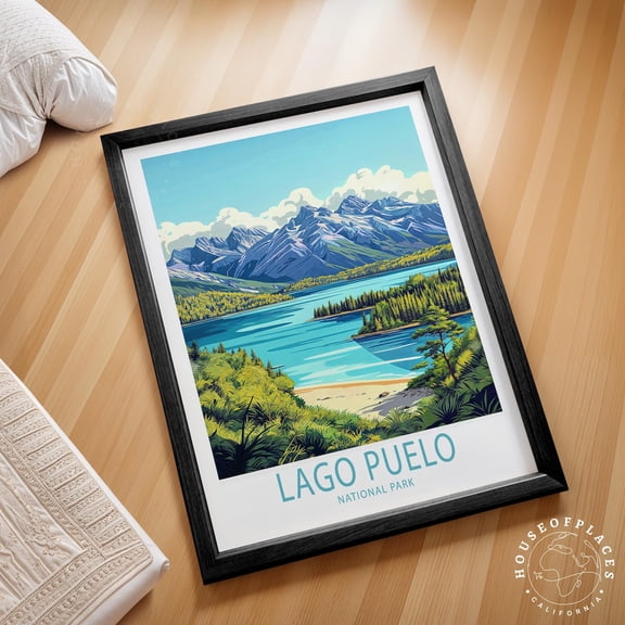 Lago Puelo National Park Argentina Travel Wall Art 2, Unframed Paper Poster 8x10in