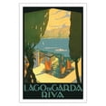 thumbnail image 1 of Lago di Garda (Lake Garda) - Riva Italy - Vintage Travel Poster by Antonio Simeoni c.1926 - Fine Art Matte Paper Print (Unframed) 30x44in, 1 of 4