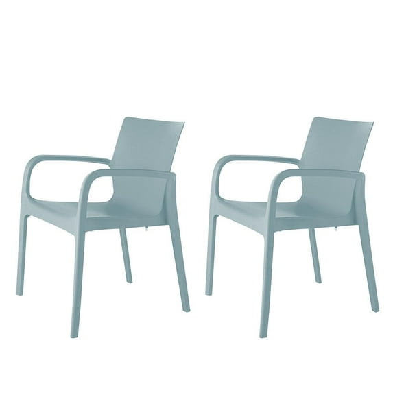 Lagoon Alissa Resin Stackable Dining Armchair Set of 2