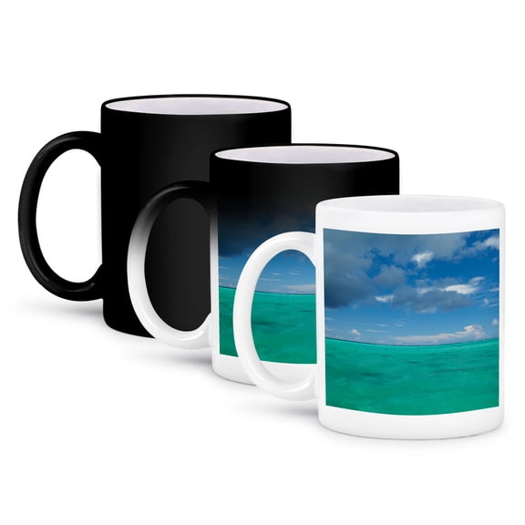3drose, Lagoon Areas of Yap, Micronesia., 11oz Magic Transforming Mug