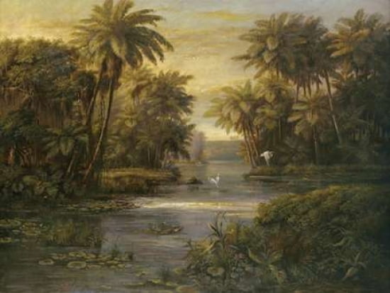 Lagoon At Daybreak Canvas Art - Montoya (18 x 24)